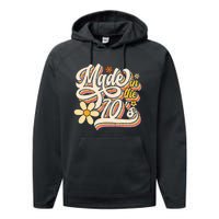 Made In The 70S Retro Created During 1970s Groovy Birthday Performance Fleece Hoodie