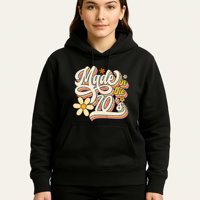 Made In The 70S Retro Created During 1970s Groovy Birthday Hoodie