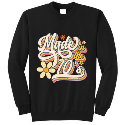 Made In The 70S Retro Created During 1970s Groovy Birthday Sweatshirt
