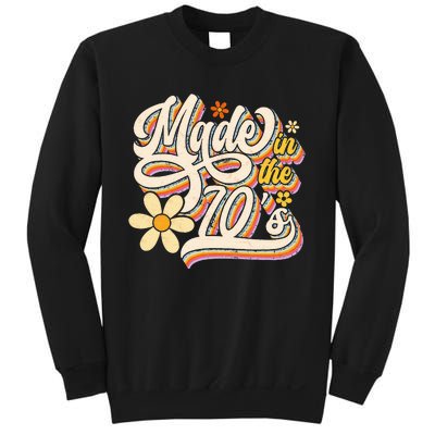 Made In The 70S Retro Created During 1970s Groovy Birthday Sweatshirt