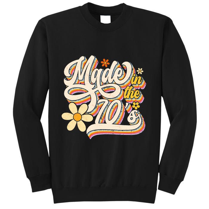 Made In The 70S Retro Created During 1970s Groovy Birthday Sweatshirt