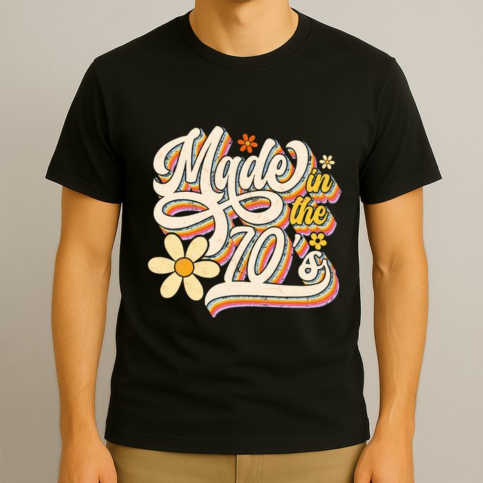 Made In The 70S Retro Created During 1970s Groovy Birthday T-Shirt