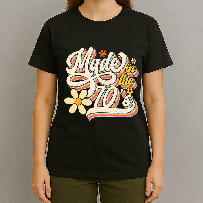 Made In The 70S Retro Created During 1970s Groovy Birthday T-Shirt