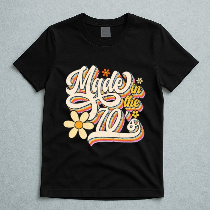 Made In The 70S Retro Created During 1970s Groovy Birthday T-Shirt
