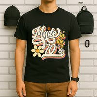 Made In The 70S Retro Created During 1970s Groovy Birthday T-Shirt