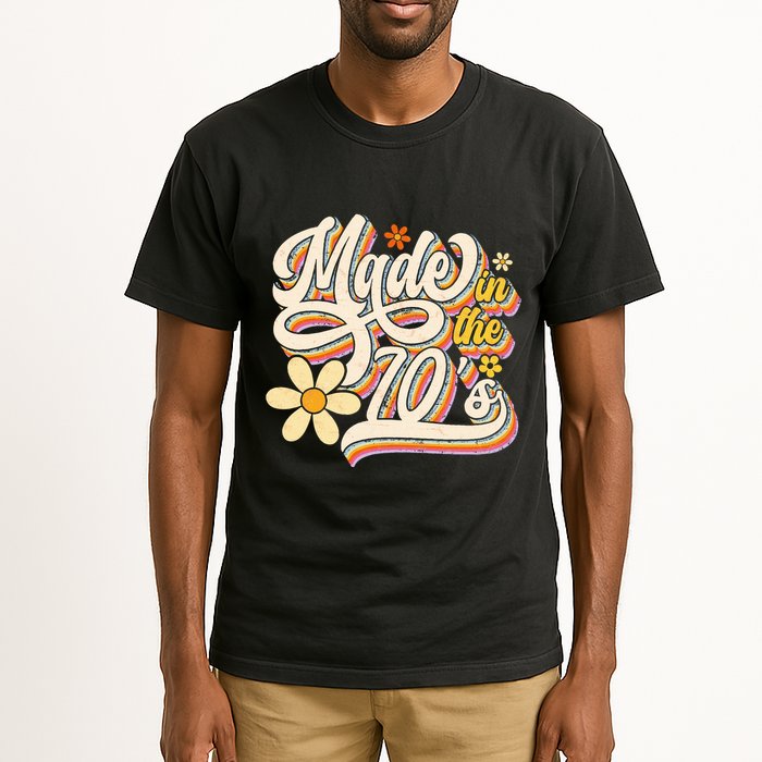 Made In The 70S Retro Created During 1970s Groovy Birthday Tall T-Shirt