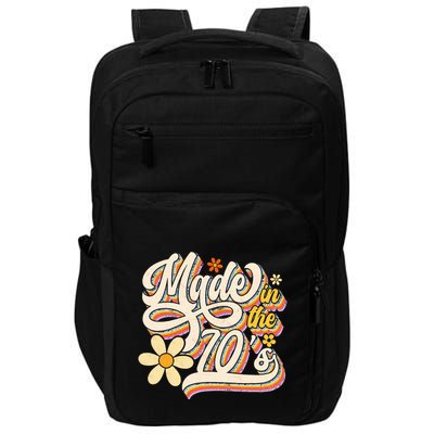 Made In The 70S Retro Created During 1970s Groovy Birthday Impact Tech Backpack