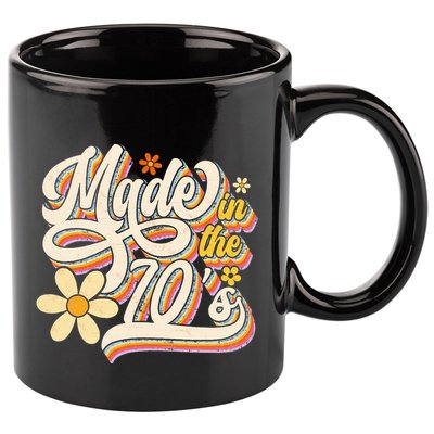Made In The 70S Retro Created During 1970s Groovy Birthday 11oz C Handle Ceramic Mug