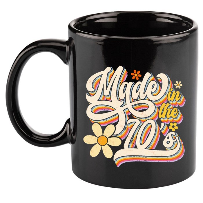Made In The 70S Retro Created During 1970s Groovy Birthday 11oz C Handle Ceramic Mug