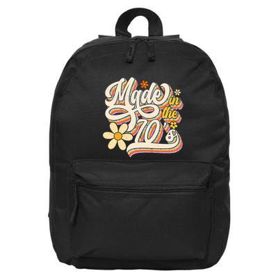 Made In The 70S Retro Created During 1970s Groovy Birthday 16 in Basic Backpack