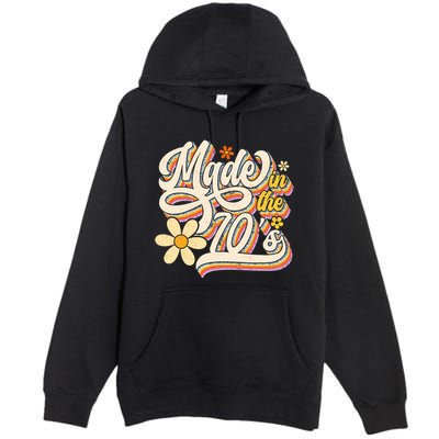 Made In The 70S Retro Created During 1970s Groovy Birthday Premium Pullover Hoodie