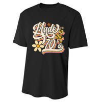 Made In The 70S Retro Created During 1970s Groovy Birthday Performance Sprint T-Shirt