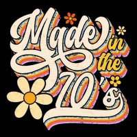 Made In The 70S Retro Created During 1970s Groovy Birthday Youth Performance Sprint T-Shirt