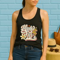 Made In The 70S Retro Created During 1970s Groovy Birthday Womens Tank Top