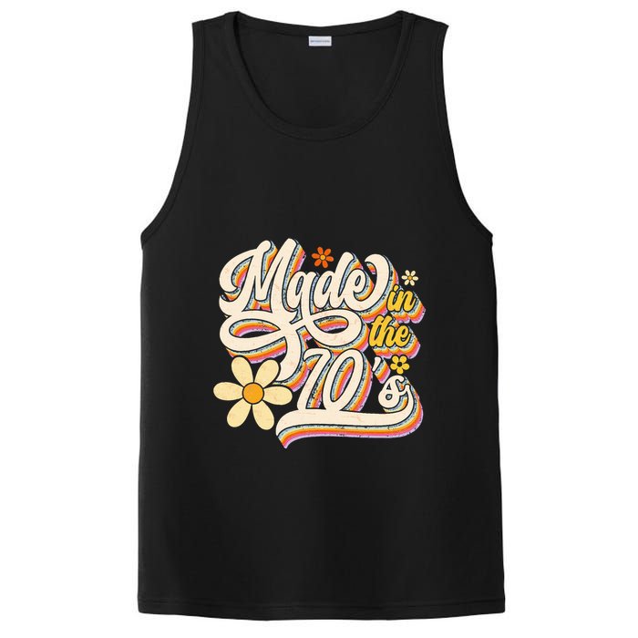 Made In The 70S Retro Created During 1970s Groovy Birthday PosiCharge Competitor Tank
