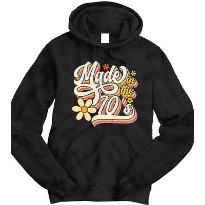 Made In The 70S Retro Created During 1970s Groovy Birthday Tie Dye Hoodie