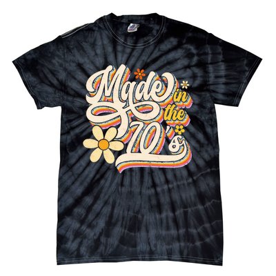 Made In The 70S Retro Created During 1970s Groovy Birthday Tie-Dye T-Shirt