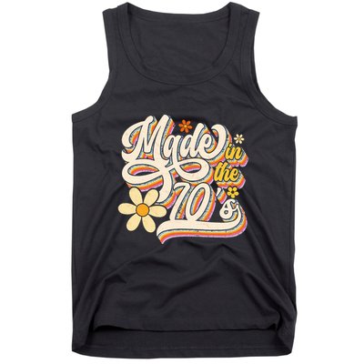 Made In The 70S Retro Created During 1970s Groovy Birthday Tank Top