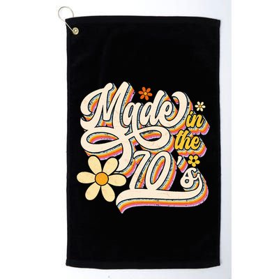 Made In The 70S Retro Created During 1970s Groovy Birthday Golf Towel