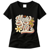 Made In The 70S Retro Created During 1970s Groovy Birthday Womens T-Shirt