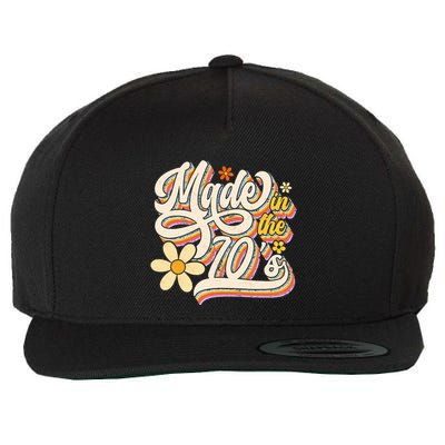 Made In The 70S Retro Created During 1970s Groovy Birthday Wool Snapback Cap