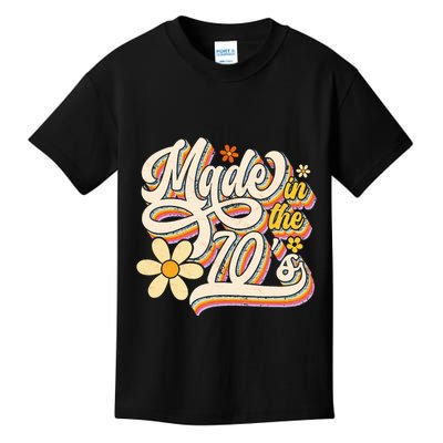 Made In The 70S Retro Created During 1970s Groovy Birthday Kids T-Shirt