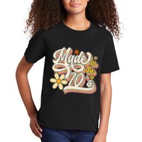 Made In The 70S Retro Created During 1970s Groovy Birthday Kids T-Shirt