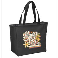 Made In The 70S Retro Created During 1970s Groovy Birthday Zip Tote Bag
