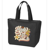 Made In The 70S Retro Created During 1970s Groovy Birthday Zip Tote Bag