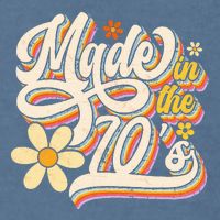 Made In The 70S Retro Created During 1970s Groovy Birthday Garment-Dyed Sweatshirt