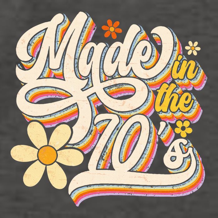 Made In The 70S Retro Created During 1970s Groovy Birthday Vector Backpack