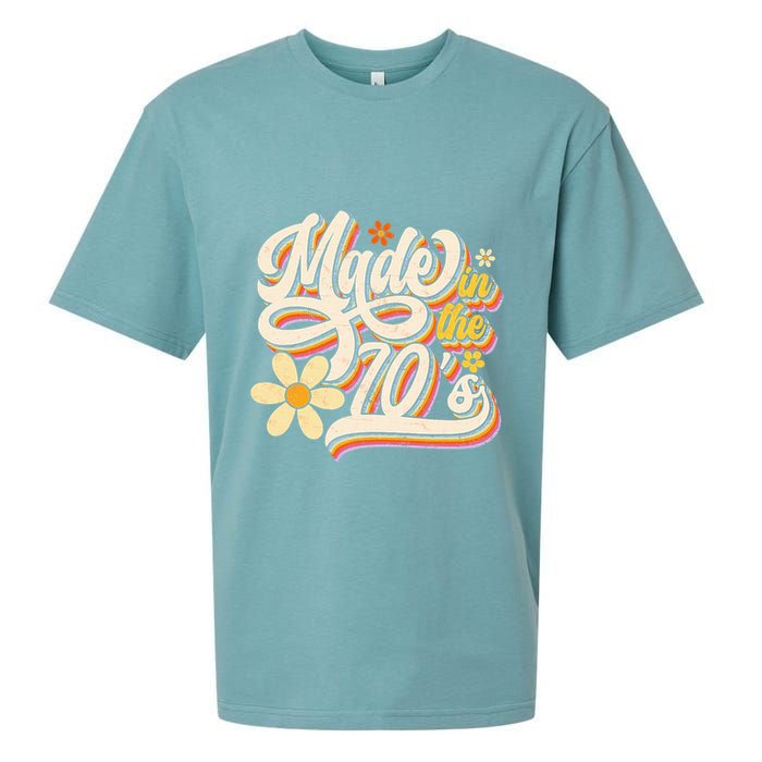 Made In The 70S Retro Created During 1970s Groovy Birthday Sueded Cloud Jersey T-Shirt