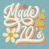 Made In The 70S Retro Created During 1970s Groovy Birthday Sueded Cloud Jersey T-Shirt