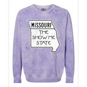 Missouri Is The Show Me State Colorblast Crewneck Sweatshirt