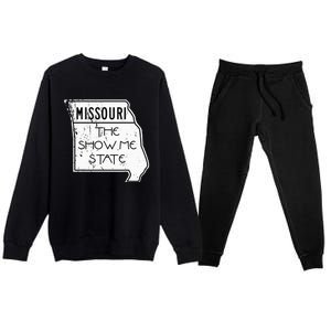 Missouri Is The Show Me State Premium Crewneck Sweatsuit Set