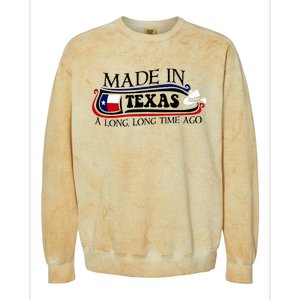 Made In Texas A Long Long Time Ago Cowboy Hat Colorblast Crewneck Sweatshirt