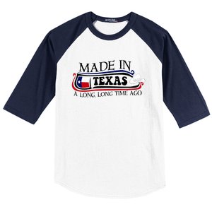 Made In Texas A Long Long Time Ago Cowboy Hat Baseball Sleeve Shirt