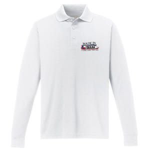 Made In Texas A Long Long Time Ago Cowboy Hat Performance Long Sleeve Polo