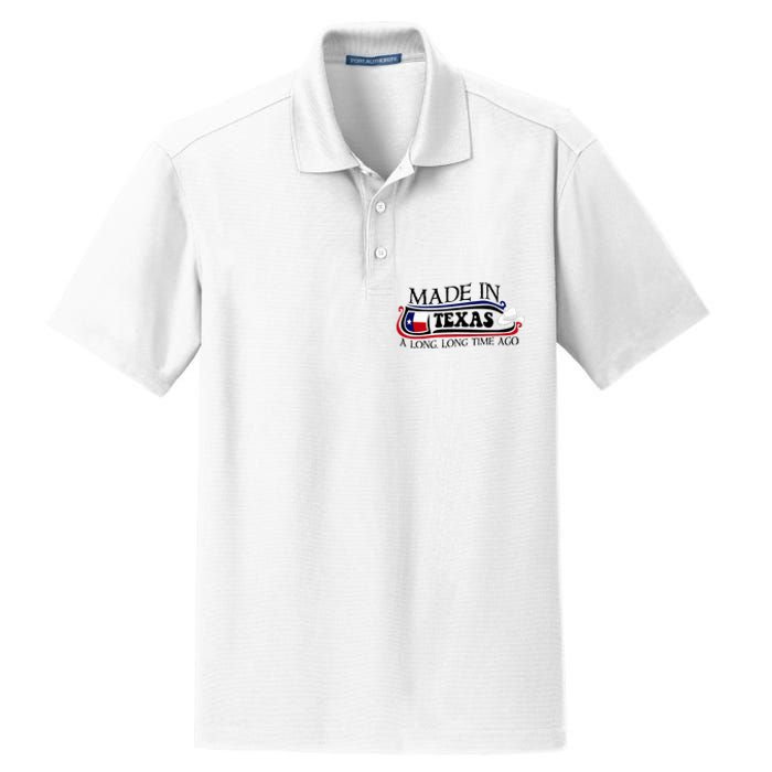 Made In Texas A Long Long Time Ago Cowboy Hat Dry Zone Grid Polo