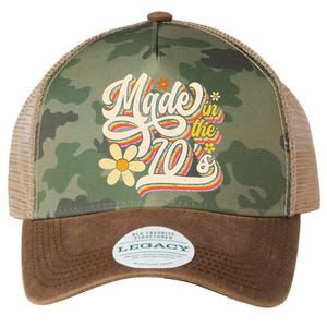 Made In The 70s Retro Created During 1970s Groovy Birthday Legacy Tie Dye Trucker Hat