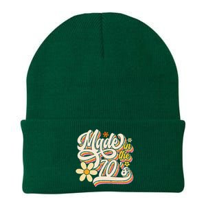 Made In The 70s Retro Created During 1970s Groovy Birthday Knit Cap Winter Beanie