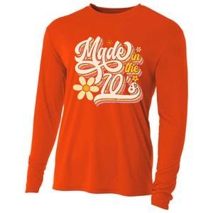 Made In The 70s Retro Created During 1970s Groovy Birthday Cooling Performance Long Sleeve Crew