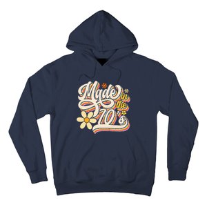 Made In The 70s Retro Created During 1970s Groovy Birthday Hoodie