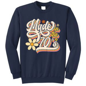 Made In The 70s Retro Created During 1970s Groovy Birthday Sweatshirt