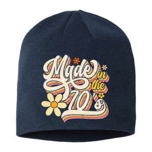 Made In The 70s Retro Created During 1970s Groovy Birthday Sustainable Beanie