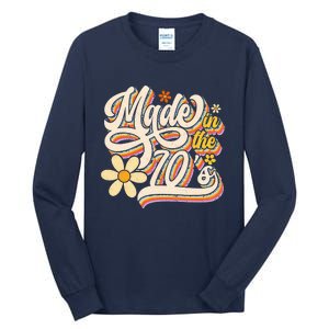 Made In The 70s Retro Created During 1970s Groovy Birthday Tall Long Sleeve T-Shirt