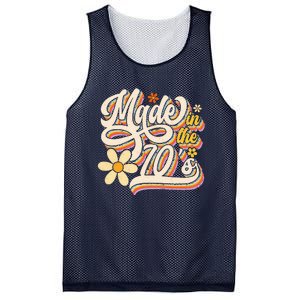 Made In The 70s Retro Created During 1970s Groovy Birthday Mesh Reversible Basketball Jersey Tank