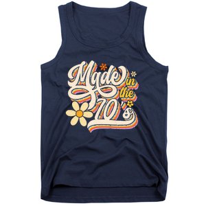 Made In The 70s Retro Created During 1970s Groovy Birthday Tank Top