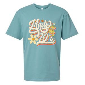 Made In The 70s Retro Created During 1970s Groovy Birthday Sueded Cloud Jersey T-Shirt