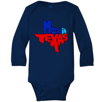 Made In Texas Baby Long Sleeve Bodysuit